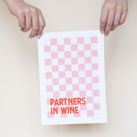 AFFICHE DAMIER - PARTNERS IN WINE