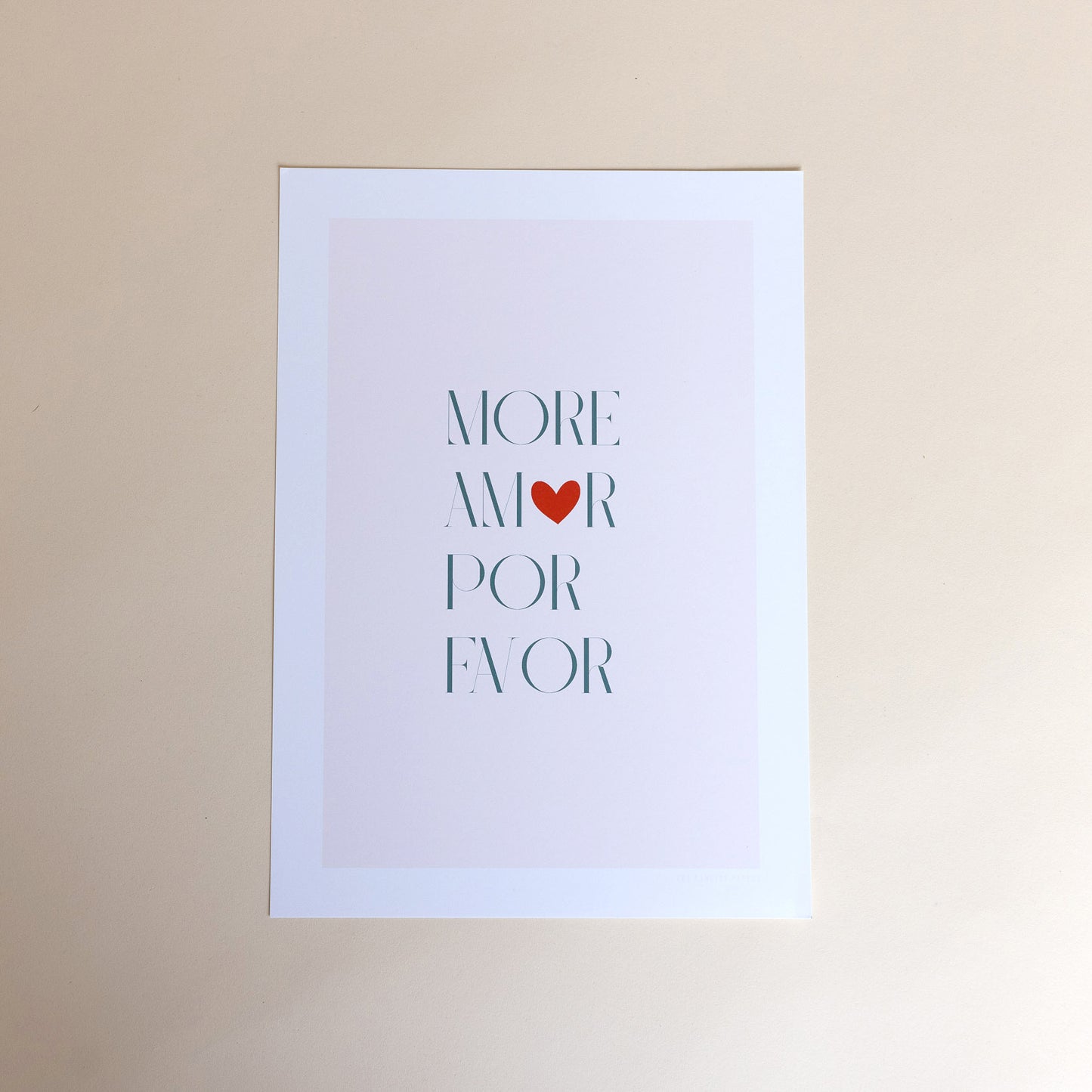 AFFICHE AMOR - MORE AMOR POR FAVOR